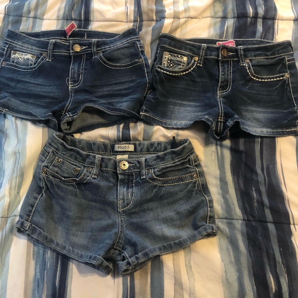 Three pairs of girls shorts Sz 12